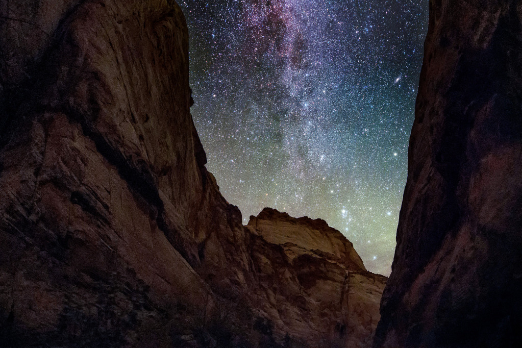Milky Way from a gorge
