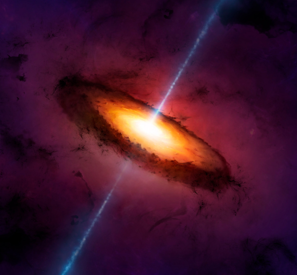 Artwork of an Active Galactic Nucleus