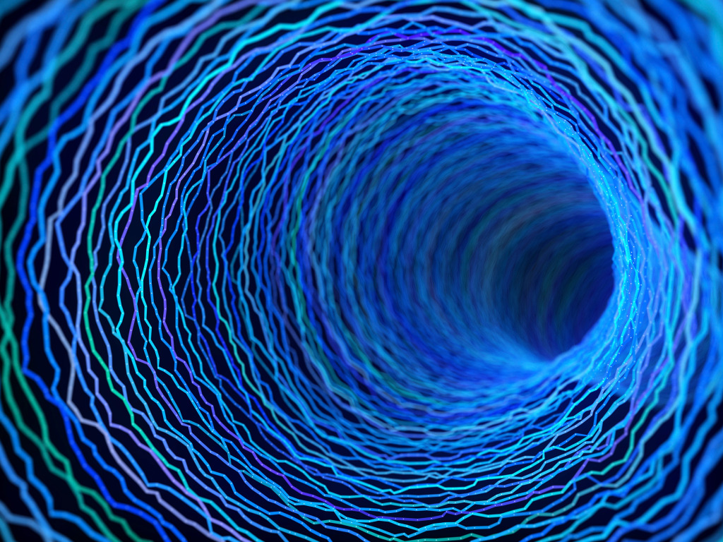 Illustration of an abstract plexus tunnel