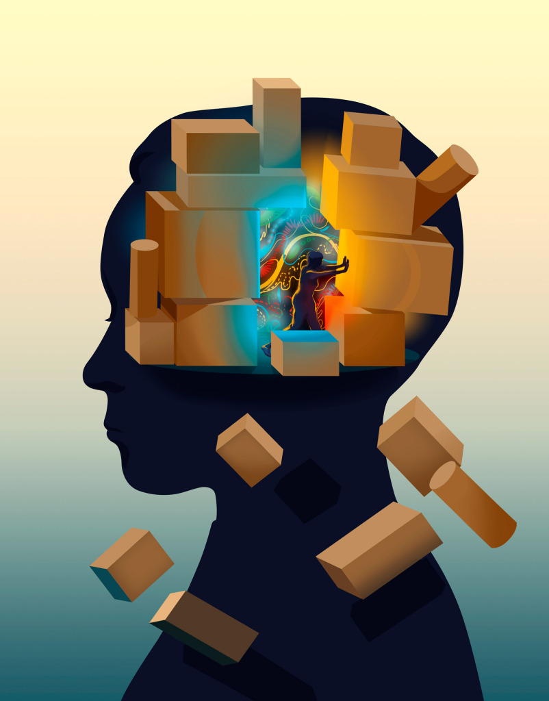 Forgetting, conceptual illustration